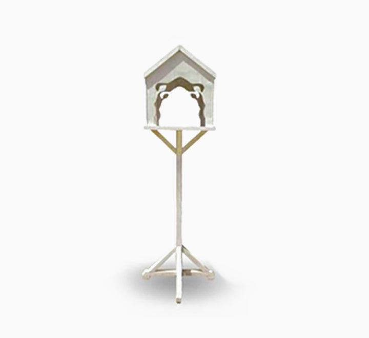 Handmade Art White Bird Feeder