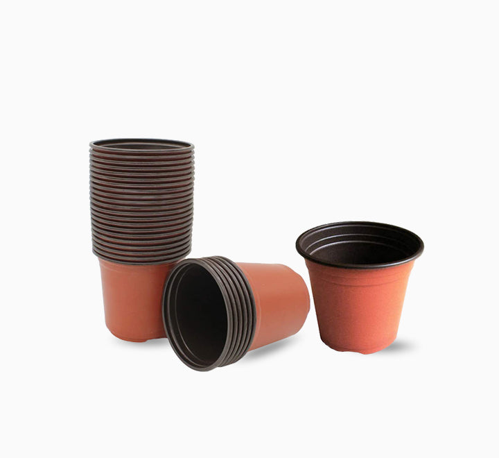 Plastic Nursery Pot, Yardwe 100 Pcs Plastic Planter Container “V9 Pot”
