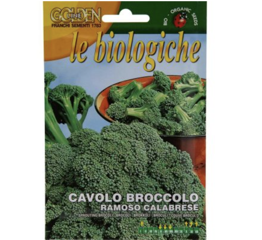 Sprouting Broccoli “Cavolo Broccolo Ramoso Calabrese” Organic Seeds by Franchi